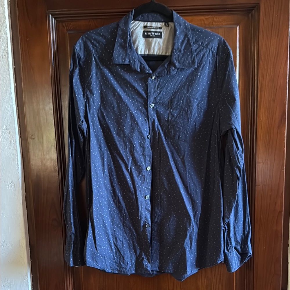 Kenneth Cole Blue Casual Button Down Shirt